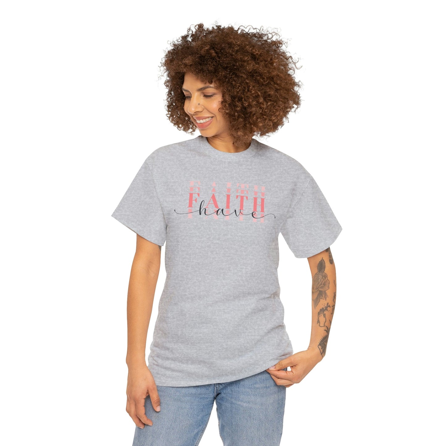 Have Faith Short Sleeve Cotton T-Shirt - numonet