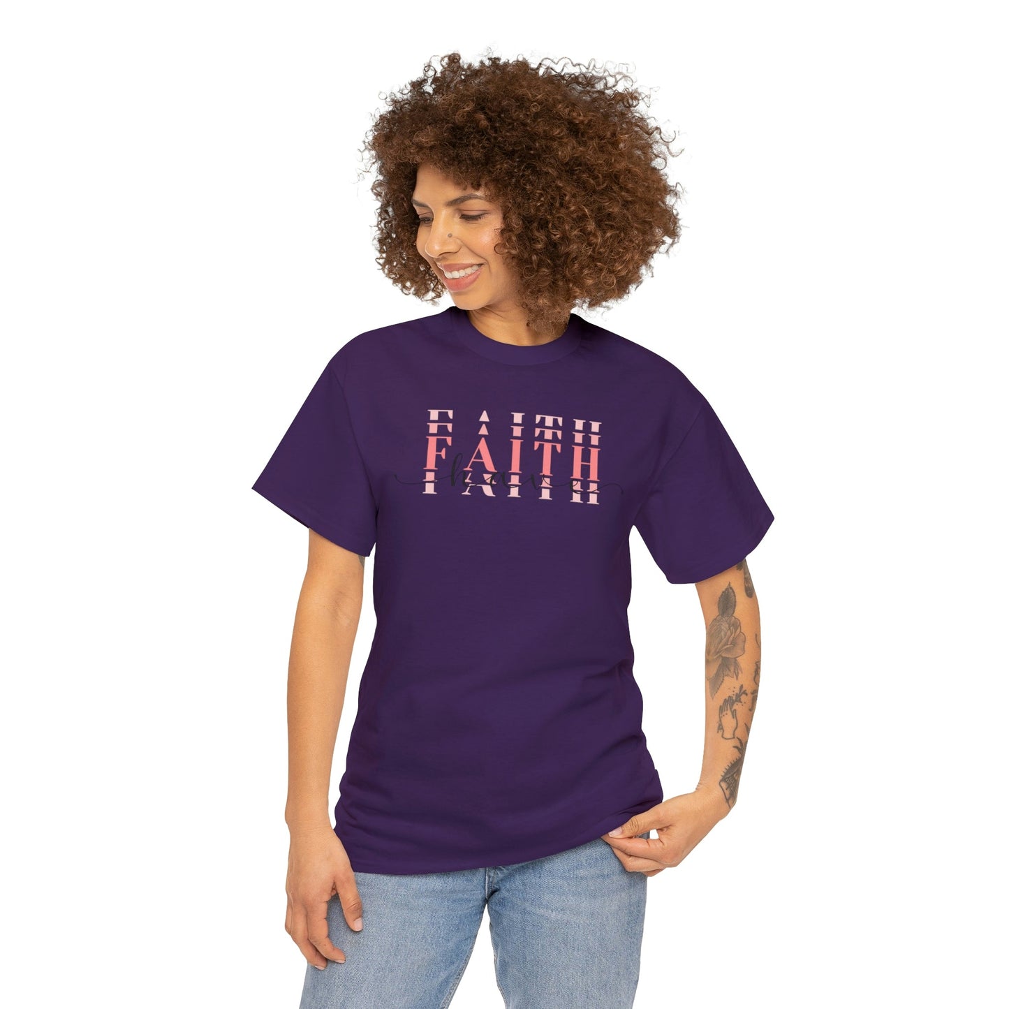 Have Faith Short Sleeve Cotton T-Shirt - numonet