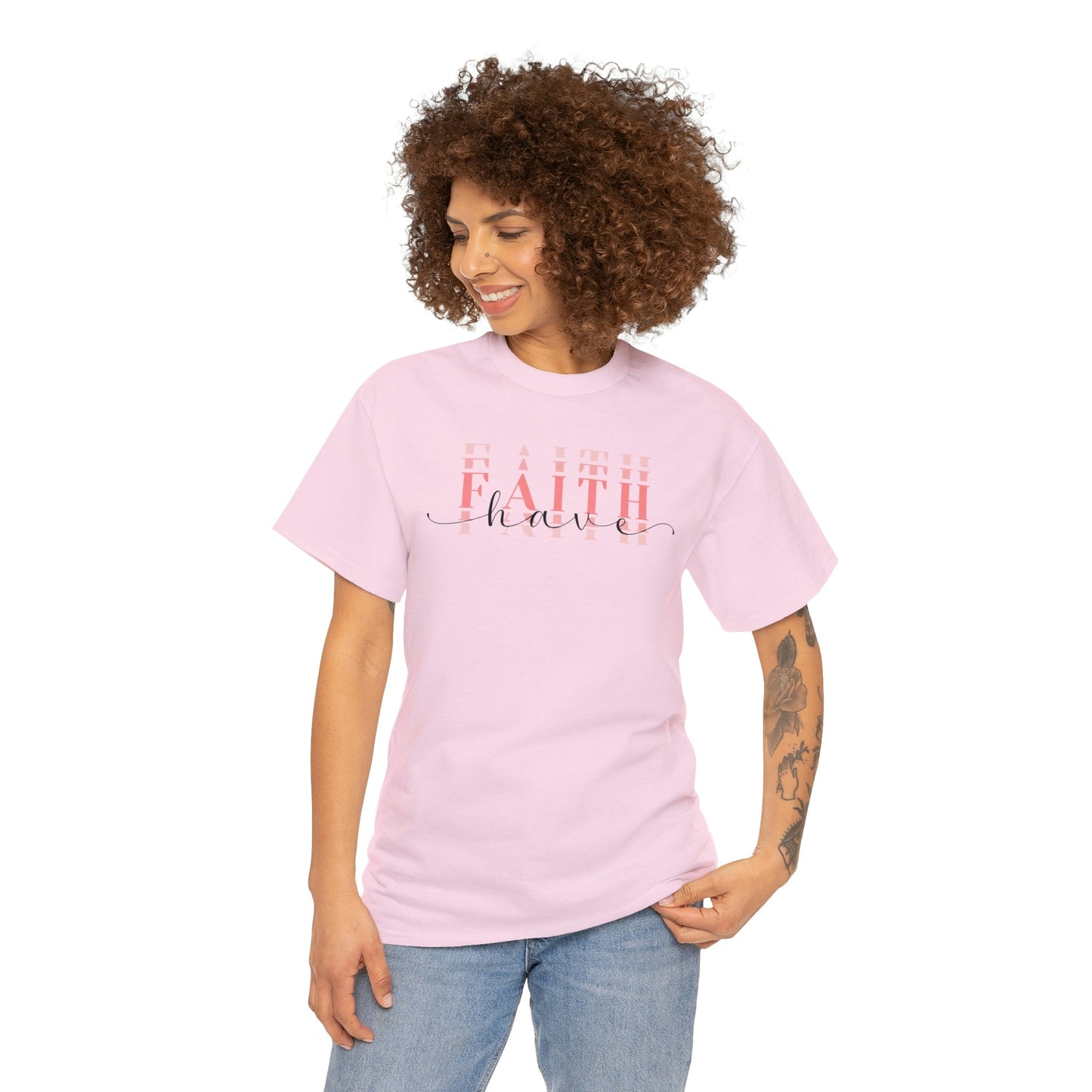 Have Faith Short Sleeve Cotton T-Shirt - numonet