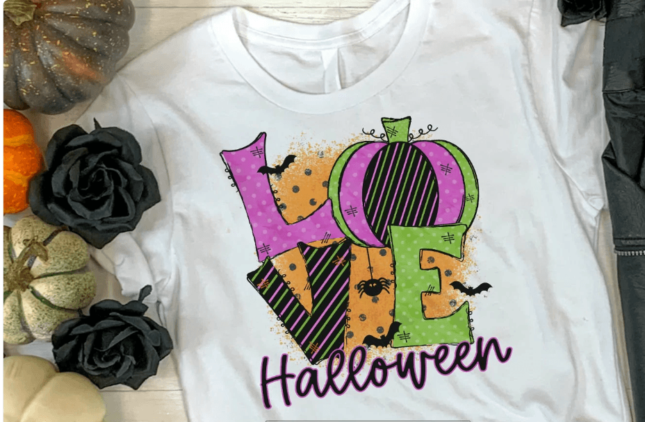 LOVE Halloween Sublimation Tshirt - numonet