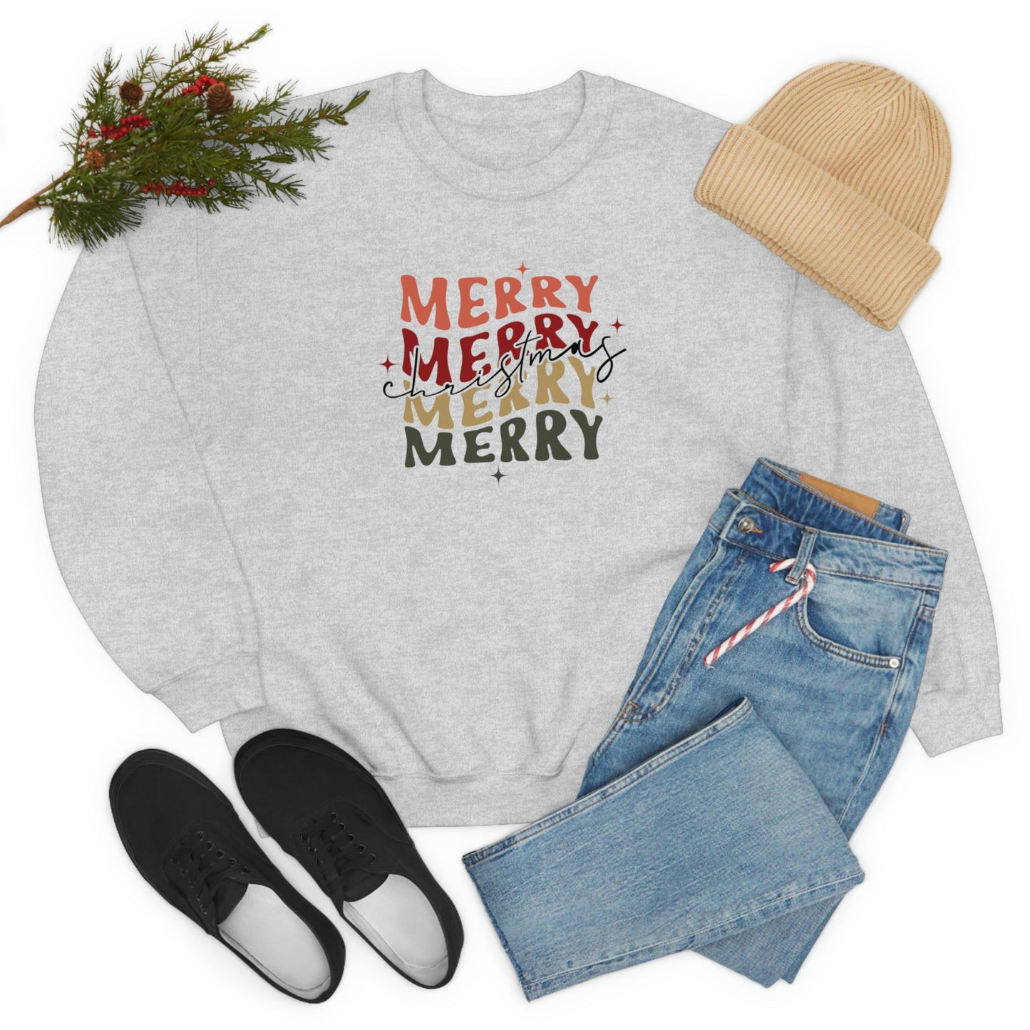Merry Christmas Retro Crewneck Sweatshirt - numonet
