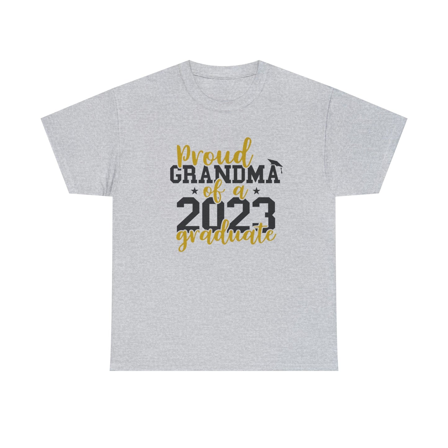 Proud GRANDMA of 2023 Graduate Short Sleeve Cotton T-Shirt - numonet