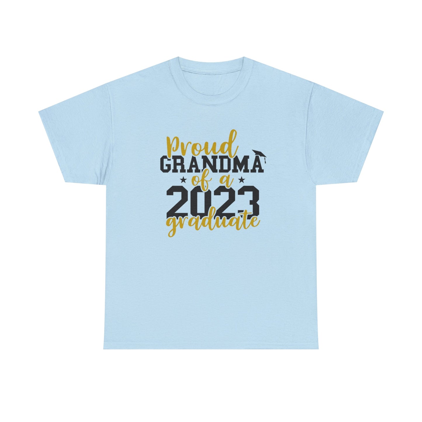 Proud GRANDMA of 2023 Graduate Short Sleeve Cotton T-Shirt - numonet