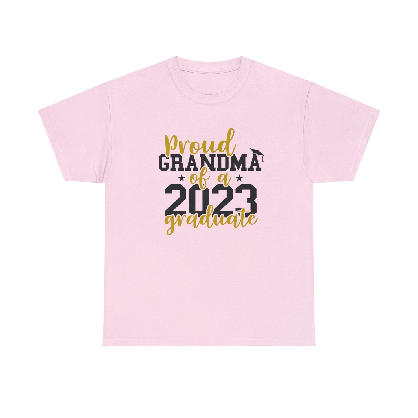 Proud GRANDMA of 2023 Graduate Short Sleeve Cotton T-Shirt - numonet