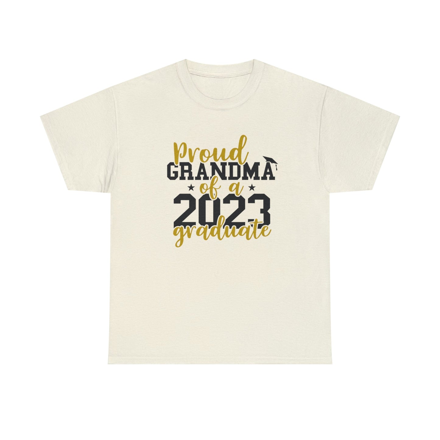 Proud GRANDMA of 2023 Graduate Short Sleeve Cotton T-Shirt - numonet