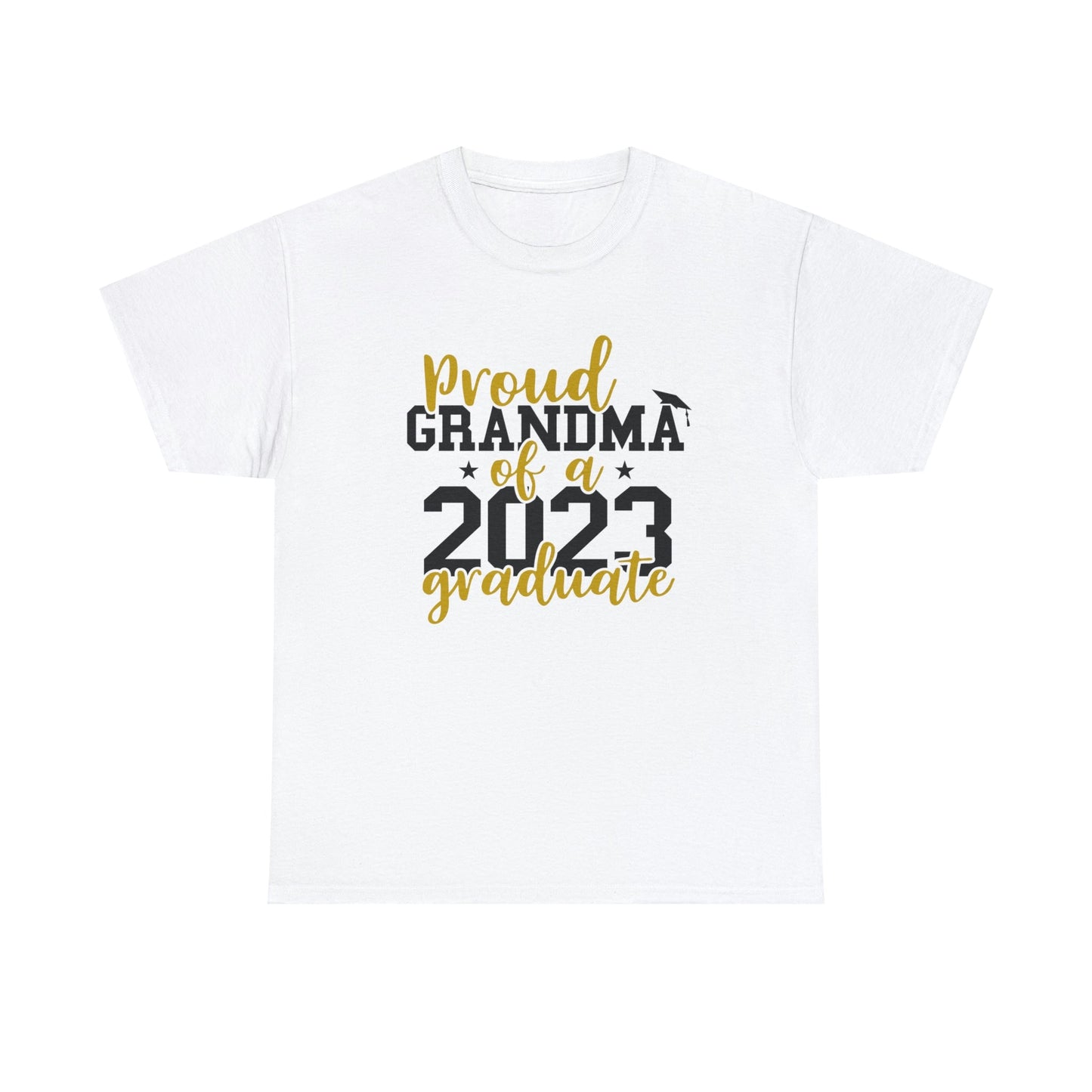 Proud GRANDMA of 2023 Graduate Short Sleeve Cotton T-Shirt - numonet