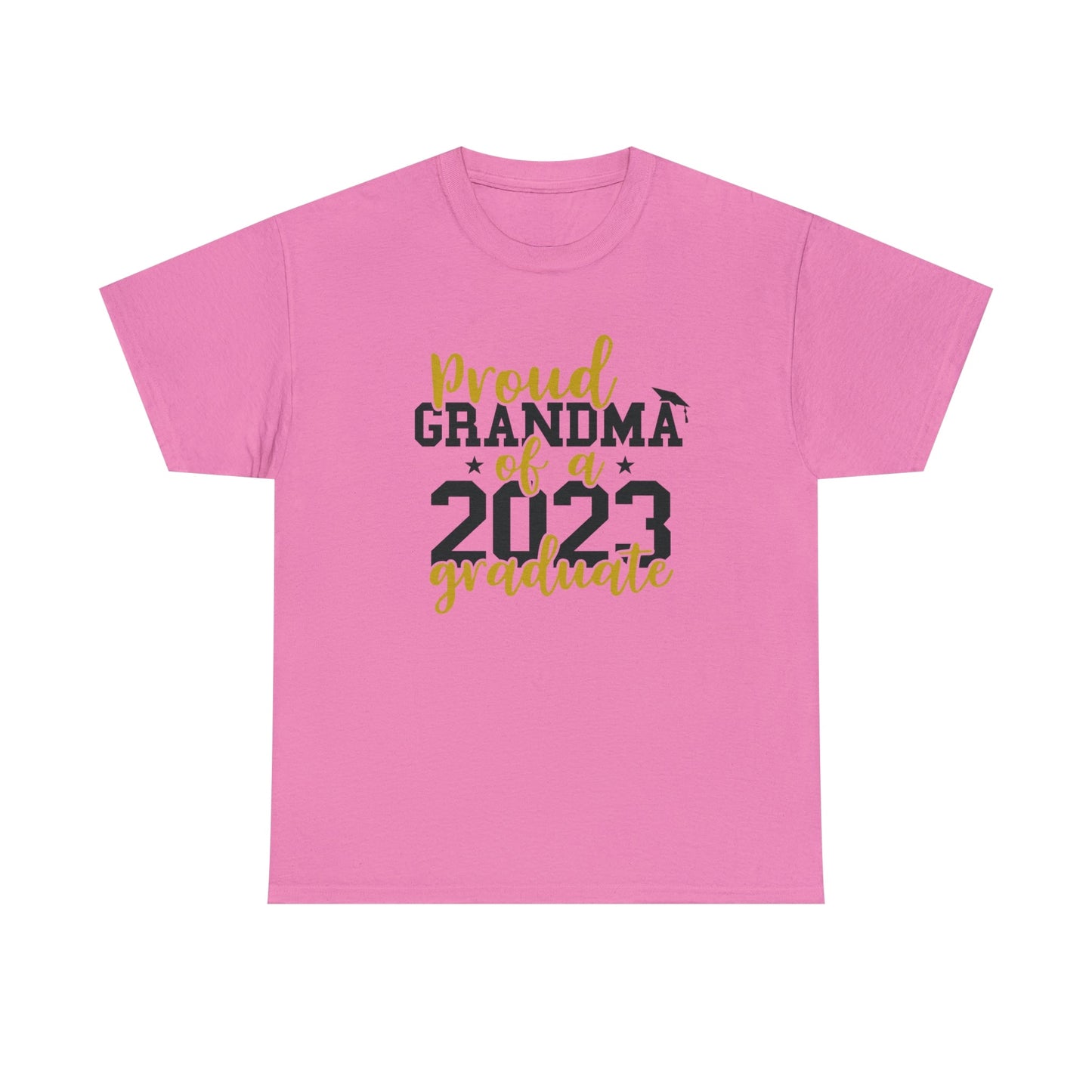 Proud GRANDMA of 2023 Graduate Short Sleeve Cotton T-Shirt - numonet