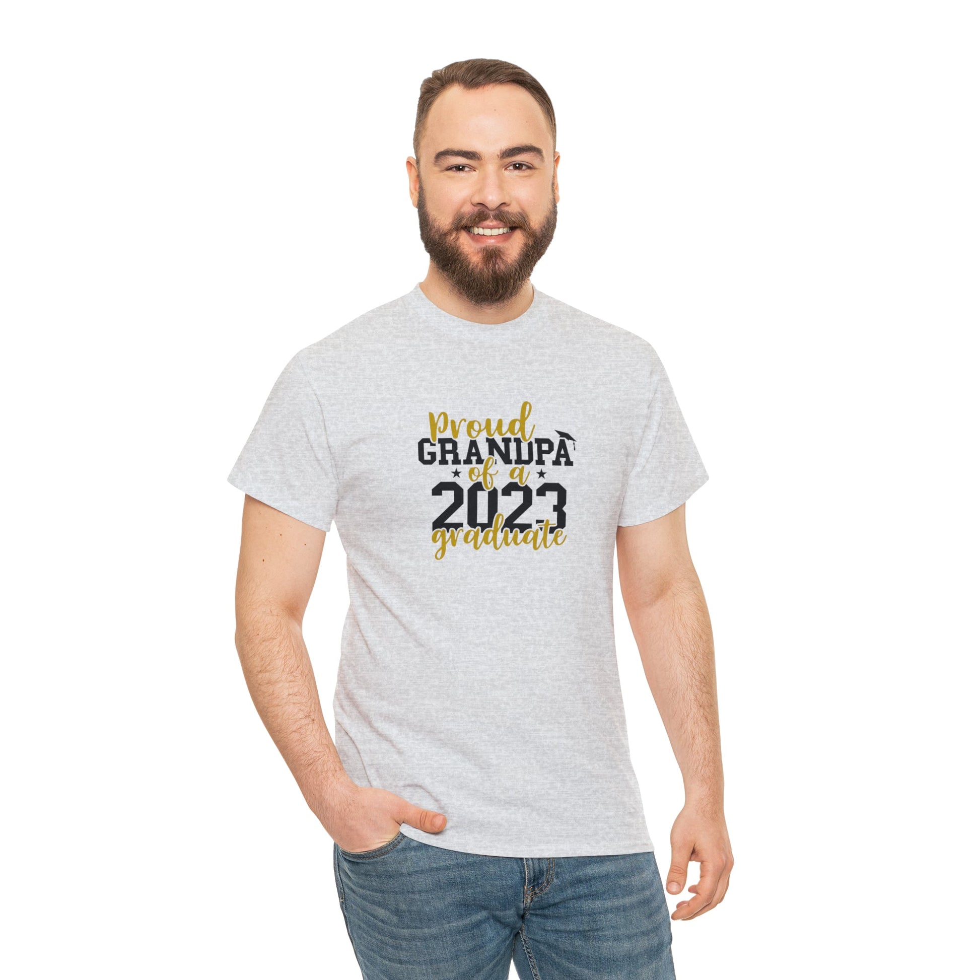 Proud GRANDPA of 2023 Graduate Short Sleeve Cotton T-Shirt - numonet