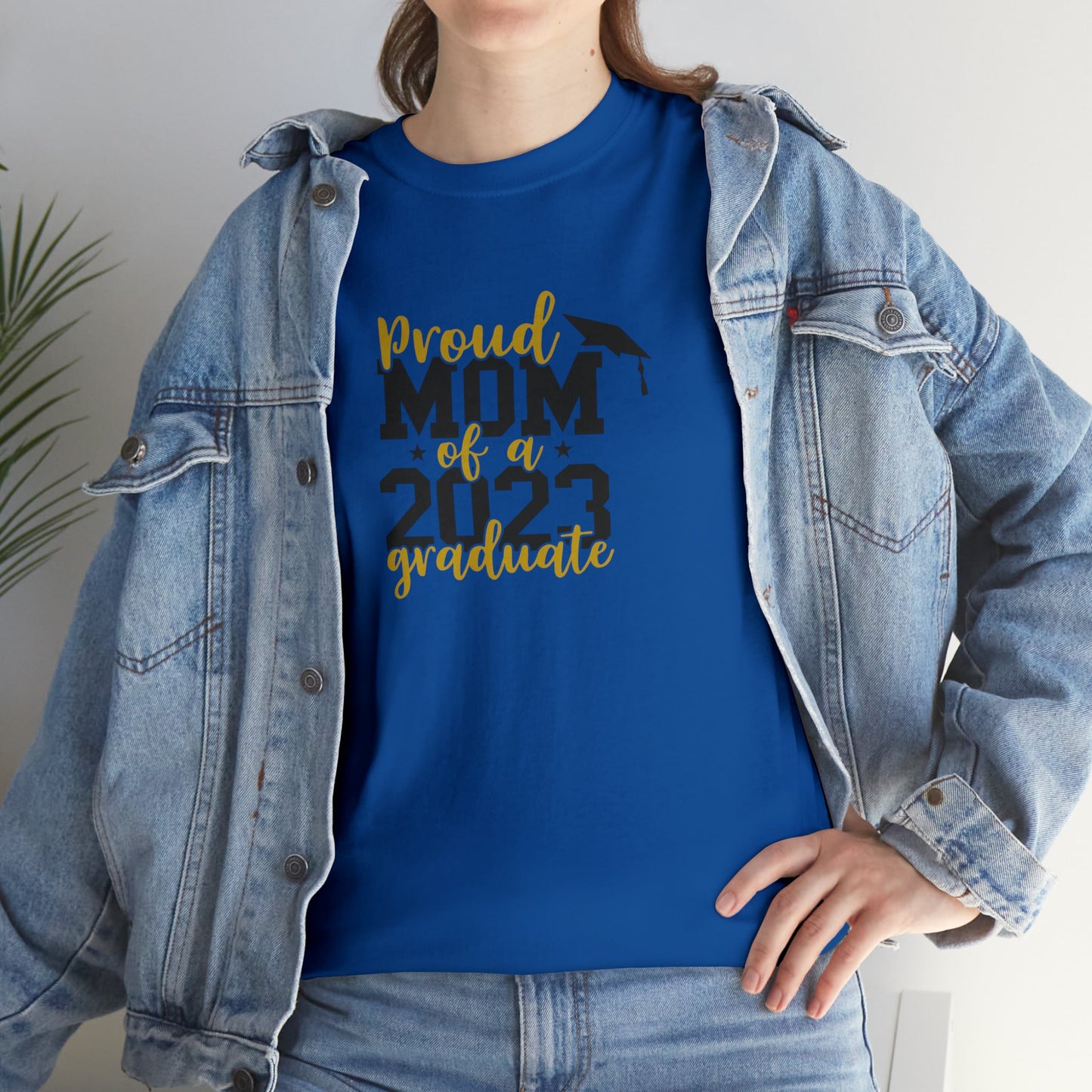 Proud Mom of 2023 Graduate Short Sleeve Cotton T-Shirt - numonet