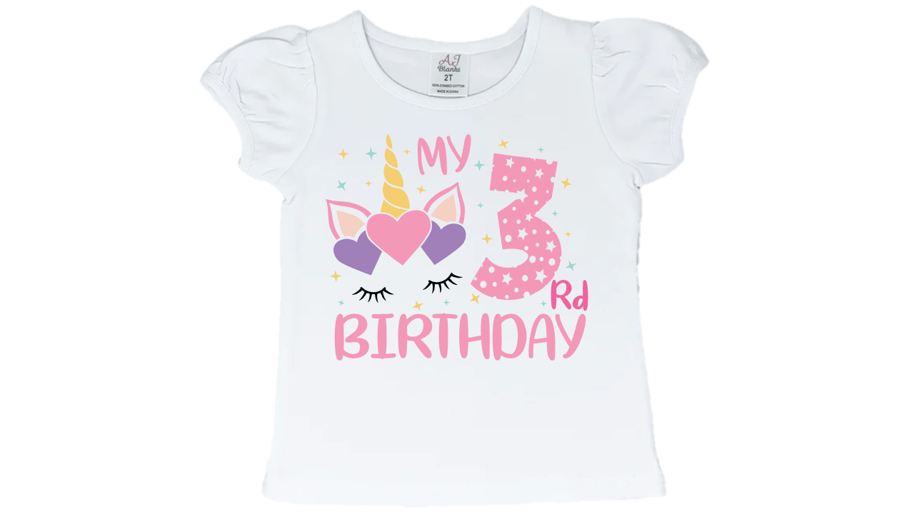 Unicorn Birthday Short Sleeve T-Shirt - numonet