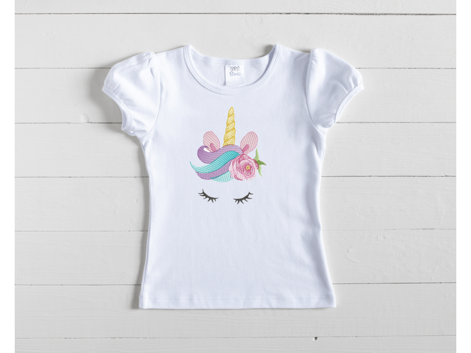 Unicorn Tanna Embroidery T-Shirt - numonet
