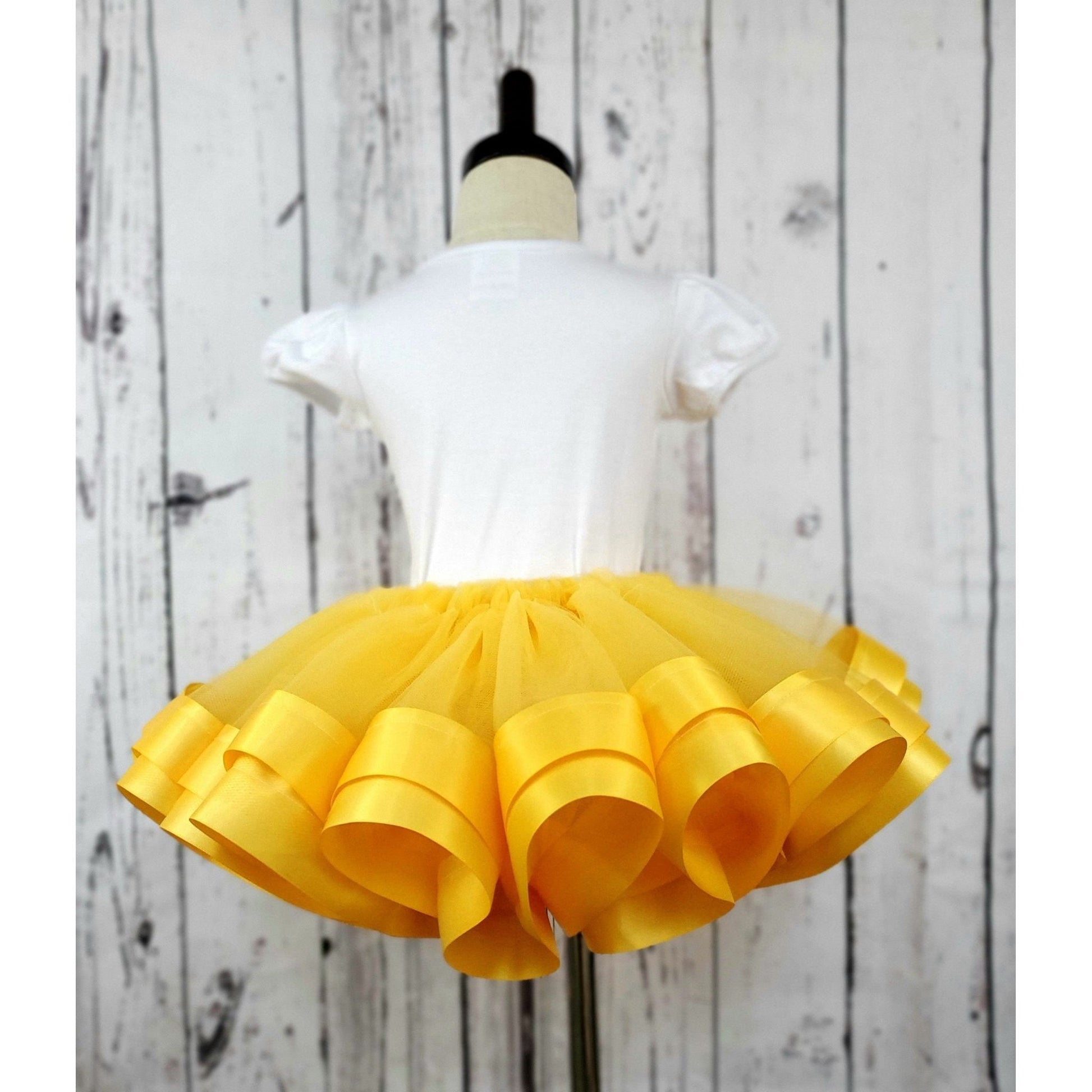 Yellow Tulle Tutu Skirt - numonet
